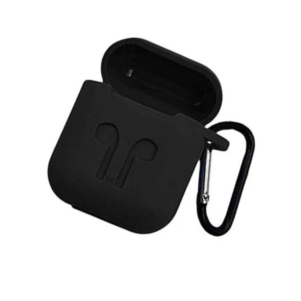 Airpods Case Cover Silicone Case For Airpods 1/2 Black Color